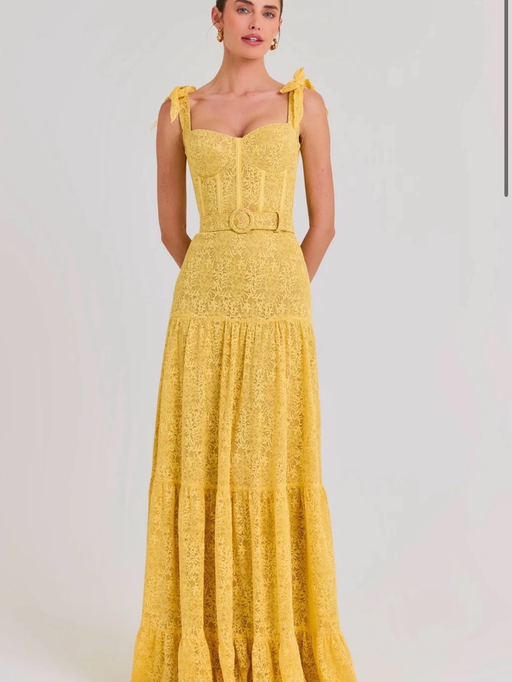 Nadine Merabi Miranda Yellow Dress